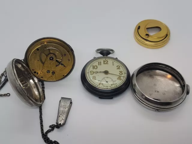 Verge Fusee Pocket Watch 1850s Liverpool Sterling, Egg Case! Alarm pocket watch