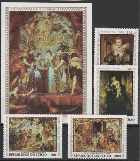 Tschad 1978 **postfrisch MiNr. 835-838 400 Geb Rubens Gemälde Christliche Motive