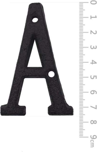 House Address Letters- 3 Inch High Innovative Wrought Iron Numbers, Vintage Nail