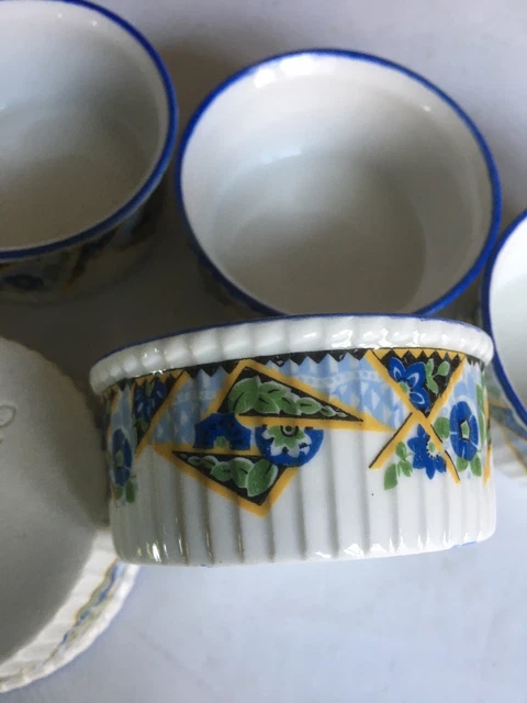 Set De 5 Ramequins En Porcelaine MEHUN Vintage - France - Très Bel état Occasion