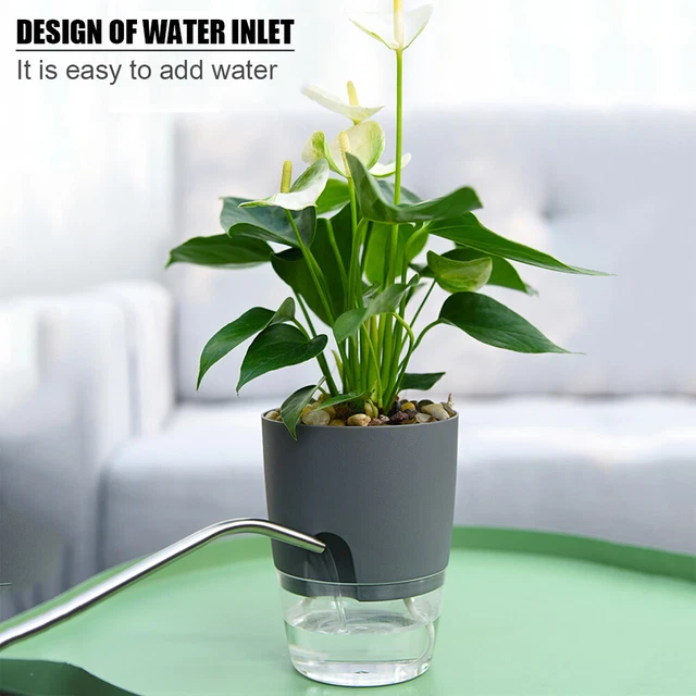 Watering Planter Self Watering Flower Pot Water Storage Basin (8.2cm) 6