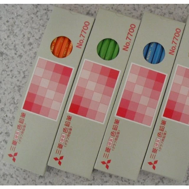 Mitsubishi Pencil Hard Colored K7700 Orange Yellow Green Light Blue Strokes 36 P