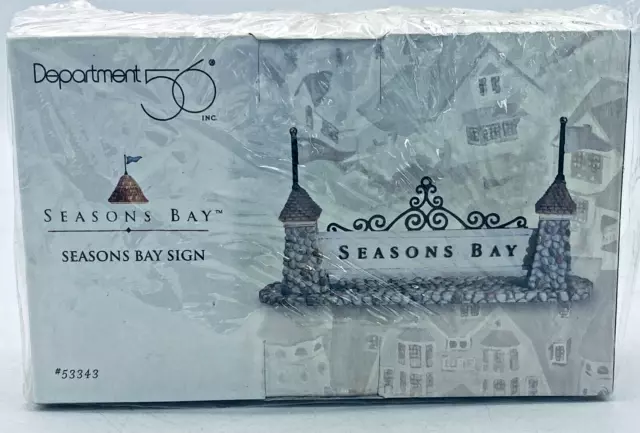 Department 56 Seasons Bay Sign for the Town #53343 Factory Sealed Summer Village