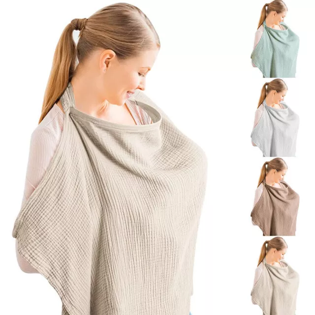 ·Adjustable Breathable Baby Breastfeeding Multi-Use Case Muslin Nursing Cover