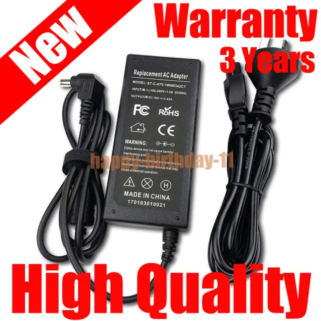 19V 3.42A 65W AC Adapter Laptop Charger Power Supply Cord for ASUS Notebook