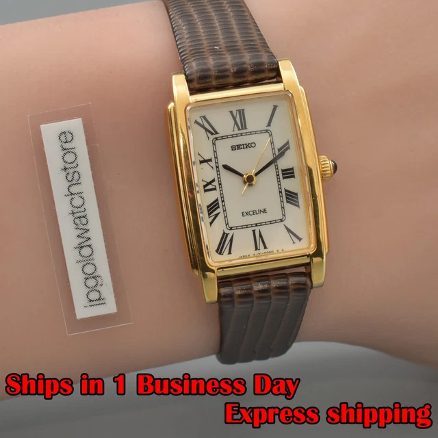Seiko Exceline 2J31‑5000 アイボリー ブラウン SEIKO EXCELINE 2J31-5000クォーツ腕時計 レディース - メルカリ