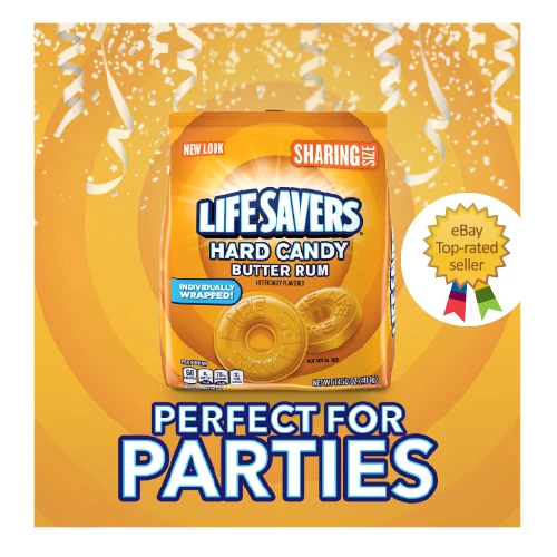 thumbnail image 2 of 2 Bags Life Savers Butter Rum Hard Candy - Individually Wrapped Sharing Size 14.5oz Each 2 of 3