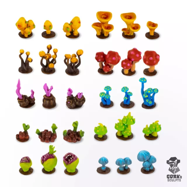 60 Mushrooms - Set 1 - Printed