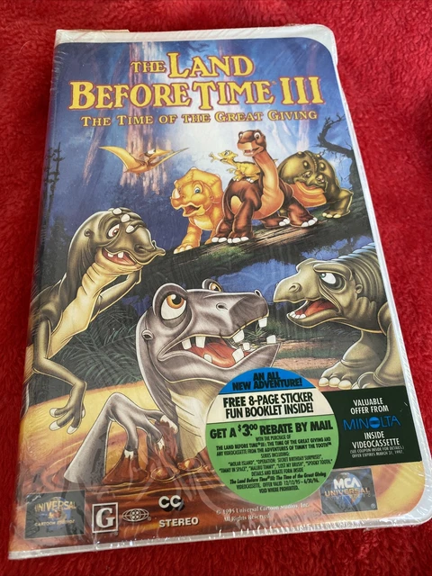 THE LAND BEFORE Time 3 III VHS New Factory Sealed The Time of the Great ...