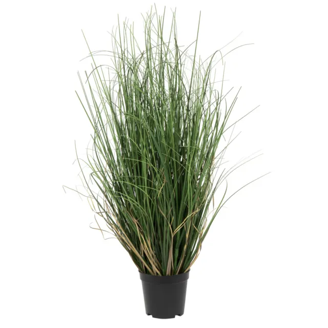 Vickerman 24" Pvc Artificial Potted Green Curled Grass