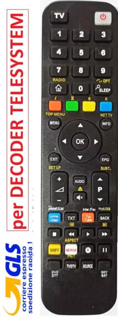 Telecomando per Decoder Telesystem selezionare il modello arriva già pronto