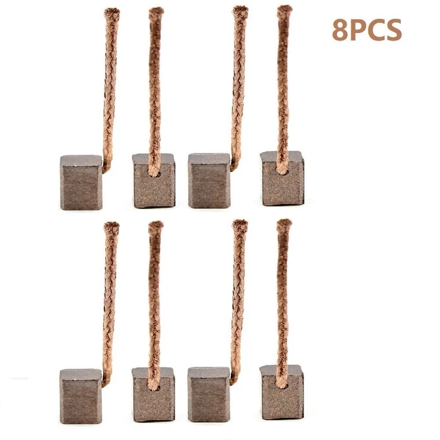 HIGH PERFORMANCE CARBON Brush Set Extend Motor Lifespan (6x6x10mm 8pc