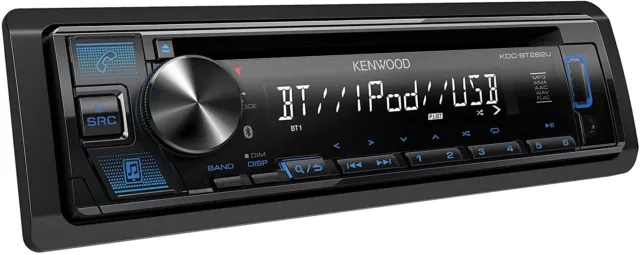 Kenwood KDC-BT282U 1-DIN CD Player/Bluetooth Car Stereo Detachable Face Receiver 2