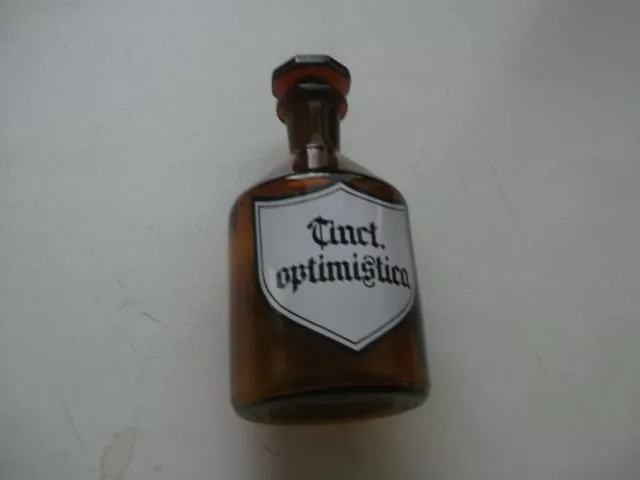 Apothekerflasche - Steilbrust - Braunglas - Glasstopfen - Apothekeneröffg. 1988