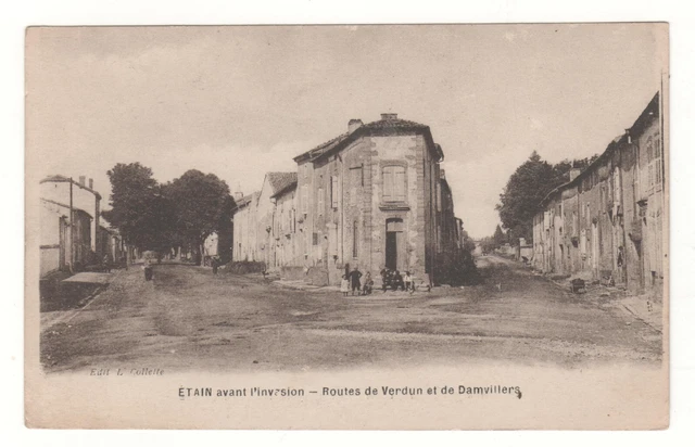Cpa 55 - Étain : Routes De Verdun Et De Damvillers (Meuse) Non Écrite