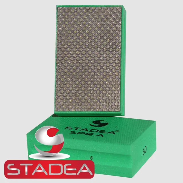 Stadea Diamond Hand Polishing Pads For Glass Marble Stone Sanding Blocks Grit 50 3