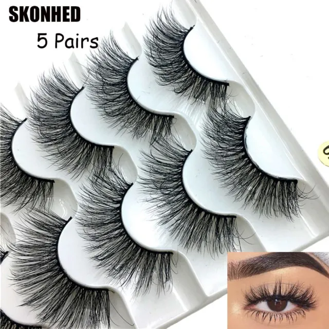 naturel des faux cils 6d faux mink cheveux oeil lash extension chassé - croisé