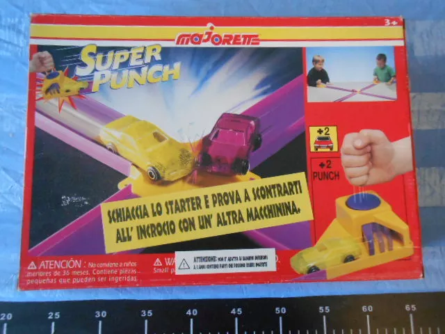 PISTA AUTO Majorette Super Punch Go Play Set Vintage CRISS CROSS CRASH O2 3