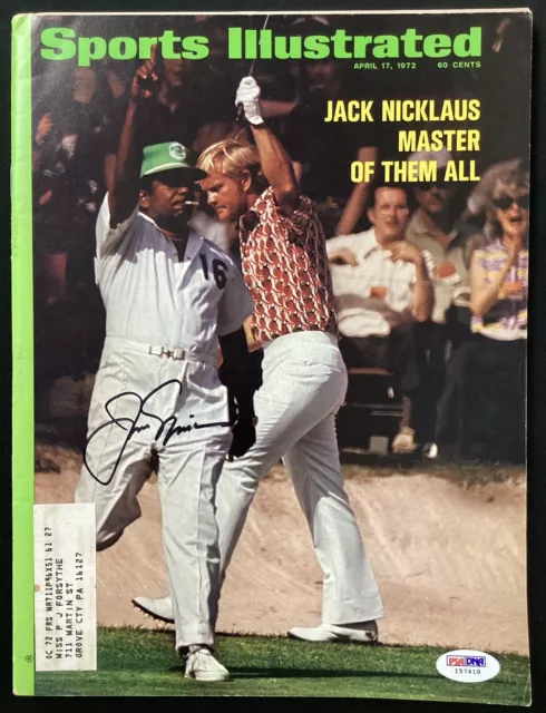 Jack Nicklaus Signed Sports Illustrated 4/17/72 Golf HOF Masters Auto PSA/DNA