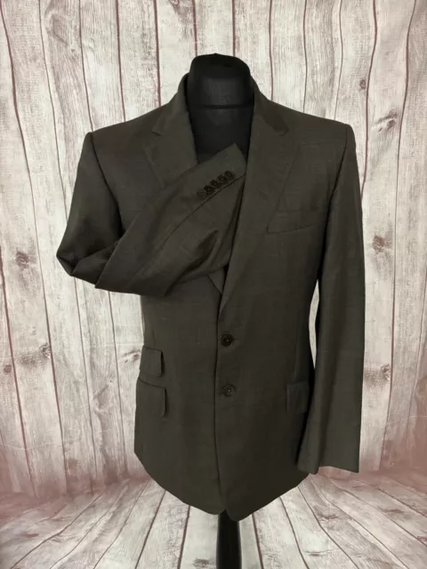 Paul Smith Mens Wool Suit Jacket Blazer UK 40R Made In Italy Brown