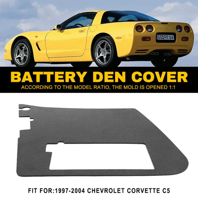 For C5 Corvette Battery Den Cover 1997 1998 1999 2000 2001 2002 2003 2004 Black