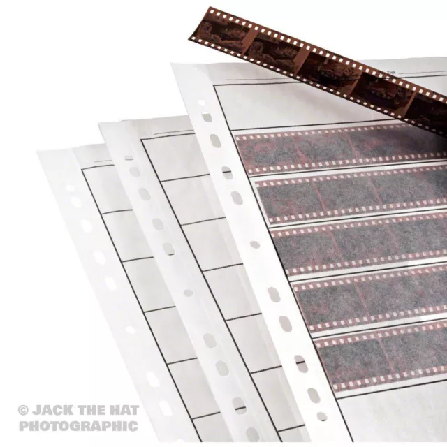 25 x Negative Filing Sheets for 35mm Film. Acid Free, Archival Storage Pages