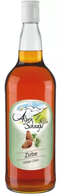 Nannerl Alpenschnaps Steinbeisser Zirben - Likör 30% Vol. 1 l / Spirituose