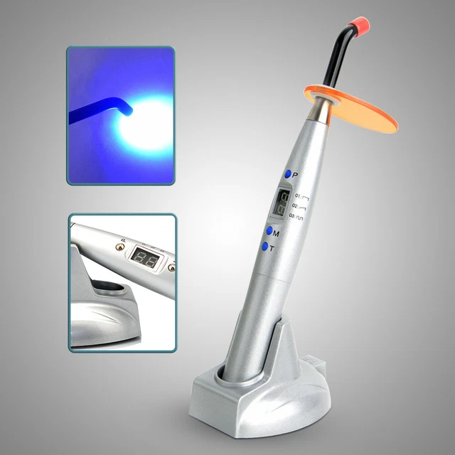 Woodpecker Style Dental Wireless Cordless LED Curing Light Lamp 1200mw/c㎡ 5W