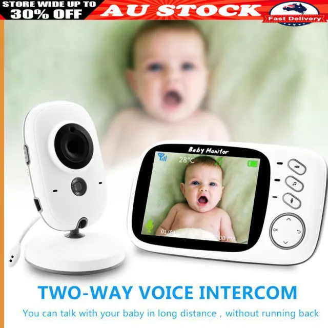 Wireless Video Baby Monitor Security Camera Night Vision Temperature Monitoring