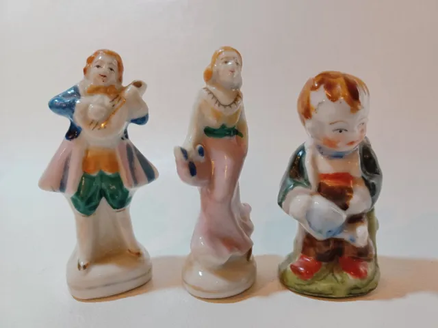 Victorian/Colonial Porcelain Figures Made In Occupied Japan, Lot of 3