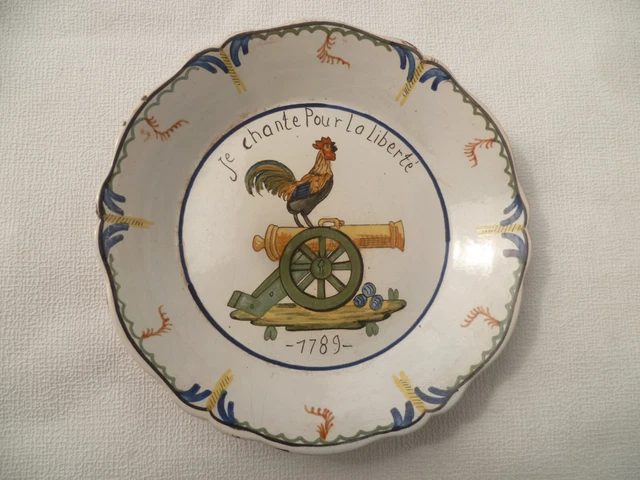 ANCIENNE  Assiette REVOLUTIONNAIRE    JE CHANTE  POUR LA LIBERTÉ