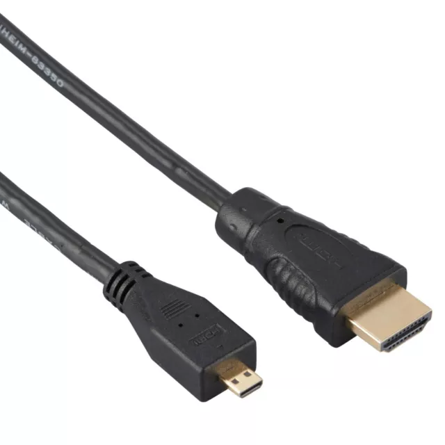 Hama Micro-Hdmi Câble Adaptateur 4K pour GOPRO Hero 9 8 7 6 5 4 Caméra Embarquée