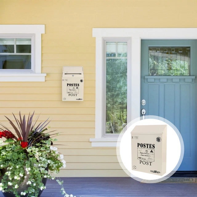 Cassetta Postale Rossa Da Esterno - 28.5x21.5x8 Cm, Con Serratura, Per Montaggio A Parete - Foto 3