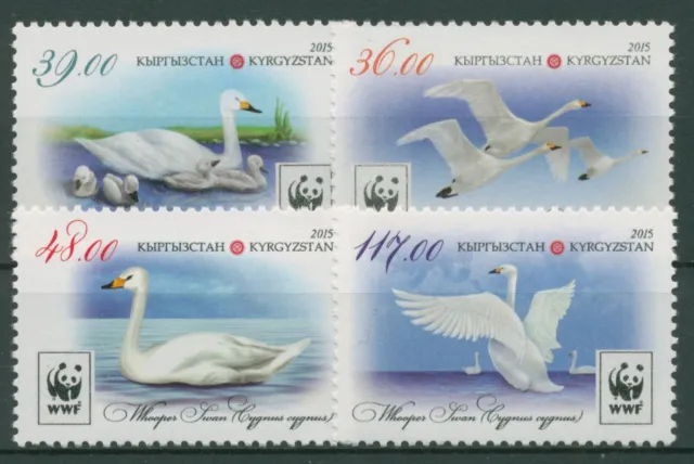 Kirgisien 2015 WWF Naturschutz Tiere Vögel Der Schwan 842/45 A postfrisch