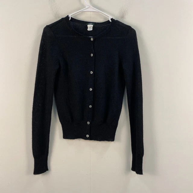 J Crew Womens Small Sweater Cardigan Diamond Button Knit Stretch L/S 8511