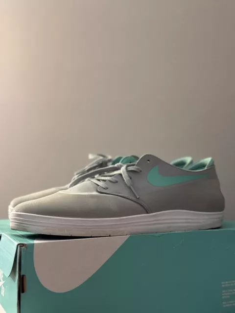 Nike SB 631044-003 Mens 12 Gray Lunarlon One Shot Skateboarding Skate Shoes