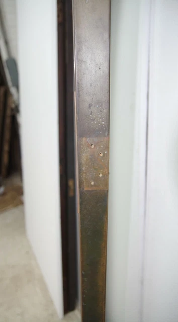 Antique 1 Lite Brass Commercial Double Doors 83 x 62.5 6