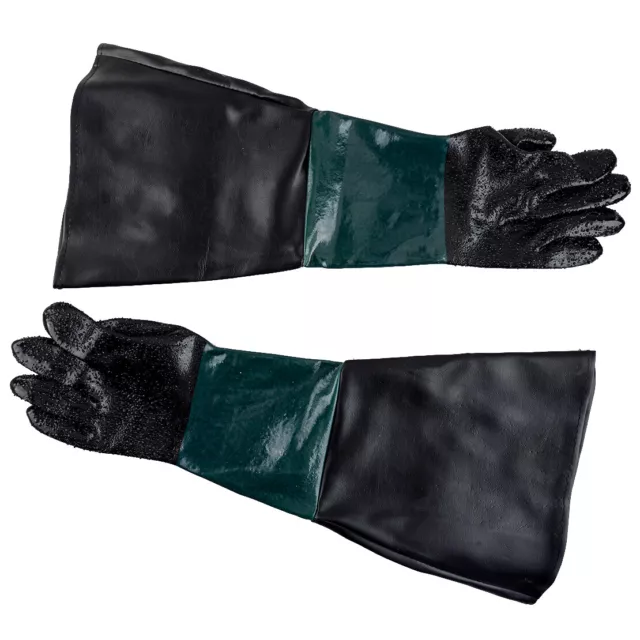 1 Paar 60cm Handschuhe für Sandstrahlkabine Sandstrahlen Sand Blasting Gloves