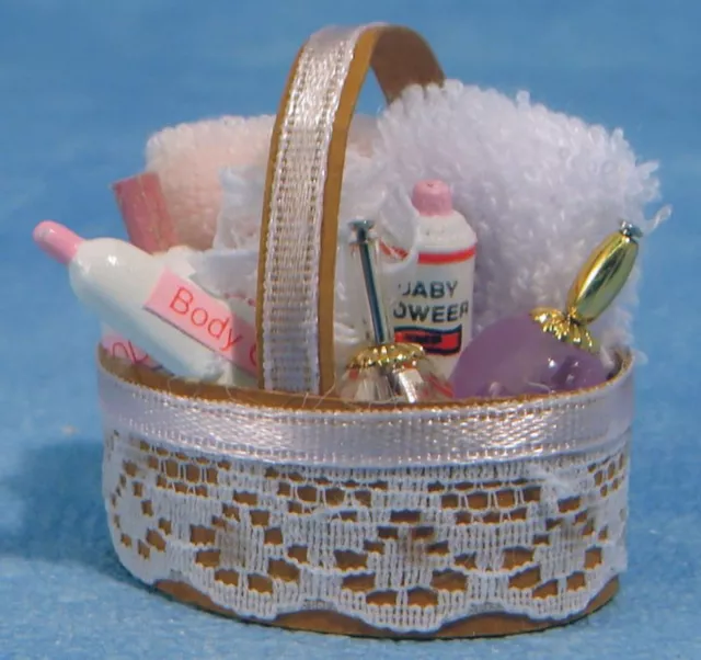 Pink Bathroom Accessories Set Tumdee 1:12 Scale Dolls House Miniature Makeup 760