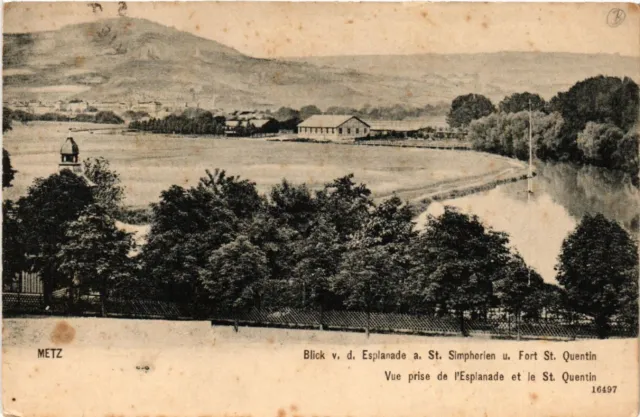 CPA AK METZ Blick v. d. Esplanade a. St-Simphorien u. Fort St-QUENTIN (393291)