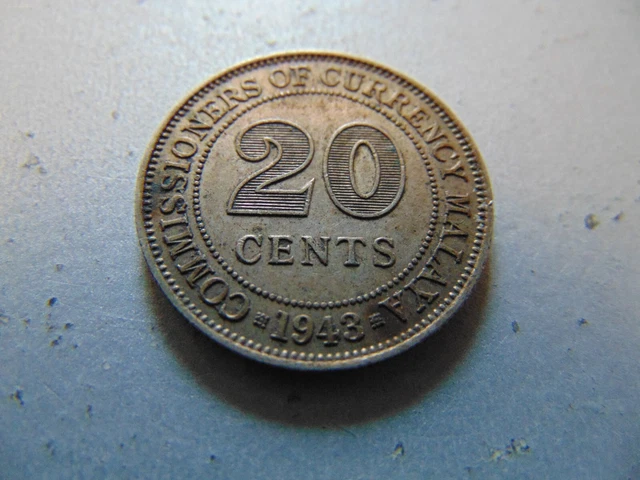 1943 Malaya 20 Cents Coin