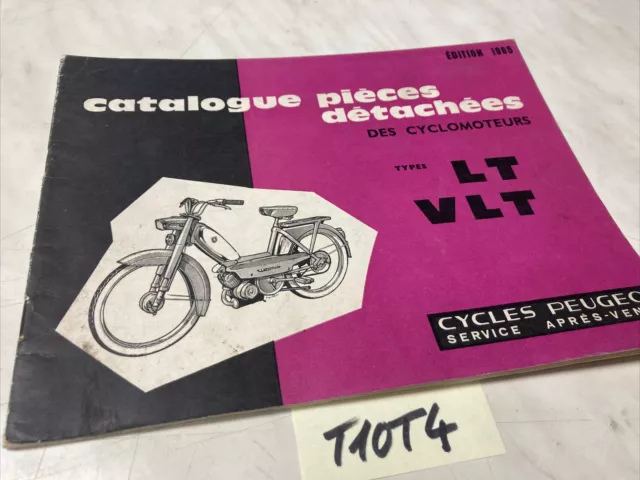 Peugeot cyclomoteur LT VLT catalogue pièces détachées 1965 spare parts list