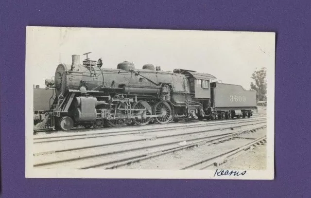1934 Sante Fe Line ATSF 4-6-2 Steam Locomotive #3600- VTG B&W Railroad Photo