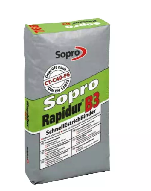 Sopro Rapidur B3 SEB 768 Schnell Estrich Binder Mörtel 25KG