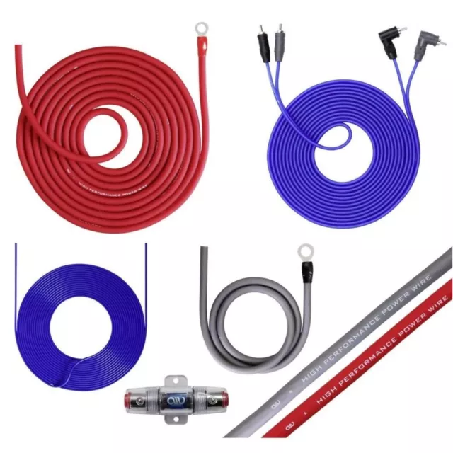 AIV Endstufen Anschluss-Set 10mm² Kabel-Satz Car-HiFi Verstärker KFZ Kabel-Kit