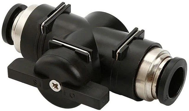 Push-to-Connect Air Flow Control Valve, Elbow, 1/4" Tube OD X 1/4" NPT