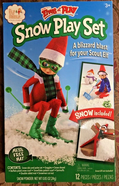 Elf on the Shelf--SNOW PLAY SET--Scout Elves at Play--SNOW INCLUDED!!