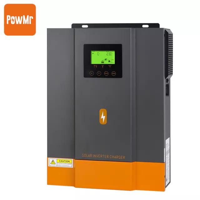 PowMr 3KW 24V Hybrid Inverter Off-Grid Pure Sine Wave 80A MPPT Solar Controller