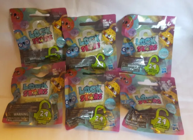 Hasbro Lock Stars - Series 3 - Blind Bag Clippable Mini Pals - Sealed - Lot of 6