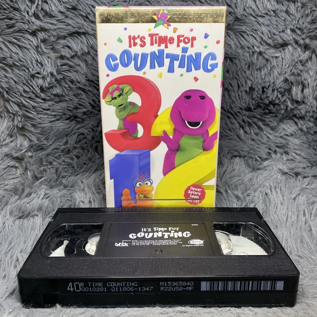 BARNEY - ITS Time For Counting VHS Tape 1998 Lyrick Studios Classic ...